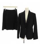 スーツ セットアップ 上下 テーラードジャケット チェック スカート ひざ丈 9 7 紺 ネイビー 黒 ブラック G182H530 G182H630 /YM