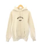 ウエアハウス WAREHOUSE 484 WEST POINT プルオーバーパーカー スウェット 長袖 ストレッチ 裏起毛 ロゴ プリント M グレージュ /BB