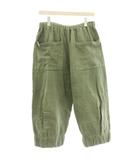マライカ MALAIKA パンツ F グリーン ゴムウエスト パッチポケット クロップド丈 /JP