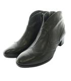 リーガル REGAL Vカットサイドジップブーティ ブーツ 24.5cm 黒 ブラック /SS ■OS