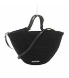 バレンシアガ BALENCIAGA イビザ IBIZA  ミディアムバスケット かごバッグ ハンドバッグ ショルダーバッグ 2way ナイロン 黒 ブラック 695611 /YT ■OH