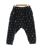 グラミチ GRAMICCI FRAPBOIS サルエルパンツ クロップド ジップフライ ドット柄 刺繍 1 紺 ネイビー /KU