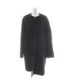 イエナ IENA 22AW ブークレウールトラペーズコート ノーカラーコート ロング丈 アウター 36 紺 ネイビー 22020900565040 /AN41