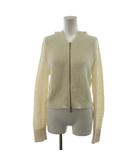 フォクシー FOXEY リネンリュクス パーカー ジップアップ 麻 38 白 ホワイト 41890 /AN60