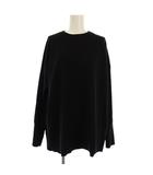 21AW SILKY WOOL BOXY PO ニット セーター 長袖 クルーネック ウール L 黒 01-1301740 /BM