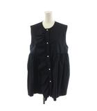 ヨリ yori 22SS ダブルフリルジレ ベスト 38 紺 ネイビー YR2221-050SM-2 /AN55