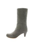 チェンバー CHEMBUR ショートブーツ ヒール ポインテッドトゥ 35.5 グレー /AN1