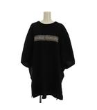 ダブルスタンダードクロージング ダブスタ DOUBLE STANDARD CLOTHING DERABEラスティック天竺 Tシャツ カットソー ビッグシルエット 半袖 F ブラック /YM