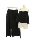 パウダーツイルビスチェ パンツ セットアップ 上下 キャミソール F 黒 0242020100 /YM