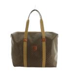 セリーヌ CELINE ボストンバッグ マカダム柄 茶 /MI ■OH