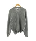 コムデギャルソンシャツ COMME des GARCONS SHIRT LOCHAVEN of SCOTLAND ツイストニットカーディガン 長袖 Vネック 変形 S グレー S05208 /KU