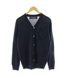 コムデギャルソンオム COMME des GARCONS HOMME AD2015 ニットカーディガン 長袖 Vネック ウール M 紺 ネイビー HP-N001 /KU