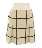 バーバリーブルーレーベル BURBERRY BLUE LABEL スカート ミニ チェック柄 フレア 38 白 黒 E1S57-828-02 /TK