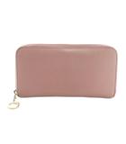 ブルガリ BVLGARI ビーゼロワン 長財布 ラウンドファスナー 小銭入れ 型押し ピンク /MI ■OH