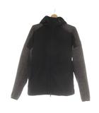 アディダス adidas ジャケット ジップアップパーカー フーディー S 黒 ブラック 切替 長袖 /AU