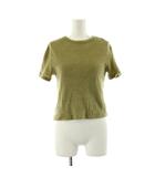 オーラリー AURALEE 25SS ウォッシャブルウールパイルT Tシャツ カットソー 半袖 1 オリーブ A25ST01UP /KU