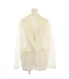 スナイデル SNIDEL 24SS バリエニットジャケット テーラード アウター シングル レース ワンカラー F 白 ホワイト SWNJ242086 /BB