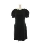 フォクシーニューヨーク FOXEY NEW YORK ワンピース ひざ丈 半袖 38 黒 ブラック 39467 /AN56