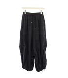 スナイデル SNIDEL 25AW ワイドデザインパンツ カーゴパンツ イージー ウエストゴム チェック柄 0 紺 ネイビー SWFP254280 /BB