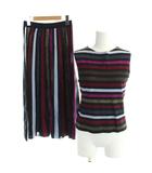 ダイアグラム グレースコンチネンタル Diagram GRACE CONTINENTAL スカート 36 マルチカラー ストライプ柄 ノースリーブ ロング丈 38348026, 38323026 /AP