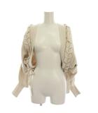 スナイデル SNIDEL レースアップボレロカーデ カーディガン ニット 長袖 F アイボリー ライトベージュ SWNT221139 /YM