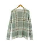 ジェラートピケ gelato pique homme BLOOM 22AW チェック柄ジャガードプルオーバー 長袖 ルームウェア M 水色 PHNT225964 /KU