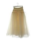 スナイデル SNIDEL 25SS Chacott Sustainableチュールスカート フレアスカート ロング丈 1 ベージュ SWFS251004 /AN66