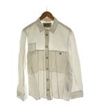 ディーゼル DIESEL シャツ 長袖 コットン 麻 リネン混 S 白 ホワイト /AN59