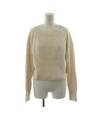 フォクシー FOXEY 23年製 Knit Top Libellule ニット セーター 長袖 シルク混 絹 白 ホワイト 43380 /AN67