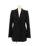 フォクシー FOXEY ピークドラペルジャケット テーラードジャケット 40 黒 38084 /KH
