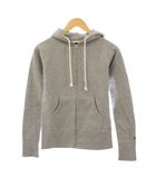 マディソンブルー MADISONBLUE SLIM FIT ZIP HOODIE スリムフィットジップアップパーカー ジャケット スウェット ストレッチ ワンカラー 裏起毛 1 グレー MB244-7005 /BB