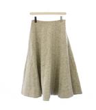 マディソンブルー MADISONBLUE PANEL FLARE SK TWEED パネルフレアスカート ミモレ ロング ツイード ウール シルク 1 ライトグレー MB234-6014 /BB