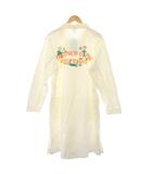 グラフィックコート スプリングコート アウター ロング丈 バックプリント M 白 ホワイト /BB