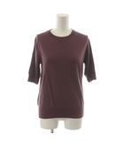 イエナ IENA ニット セーター ウール 紫系 パープル ラウンドネック 半袖 /RR