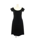 フォクシー FOXEY デイジー ベロア DAISY VELOUR ベロアワンピース ひざ丈 半袖 38 黒 ブラック 06150 /YT