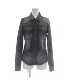 ヤヌーク YANUK デニムシャツ XS インディゴ 長袖 フラップポケット ウエスタンヨーク /AU