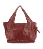 ゲンテン genten トートバッグ ハンドバッグ レザー ロゴ 型押し 赤 レッド /BB