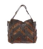 ジャマンピュエッシュ JAMIN PUECH ハンドバッグ レザー 茶 ブラウン /BB