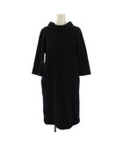 エトロ ETRO ニット ワンピース ひざ丈 七分袖 チェック柄 ウール 38 黒 /BM