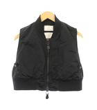 TYPE MA-1 CROPPED TOP クロップドトップベスト ショート丈 ワンカラー ナイロン OSFA 黒 ブラック 232-17413 /BB