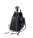 ロエベ LOEWE ハンモック ミニ ハンドバッグ ショルダーバッグ 2WAY レザー 紺 /KH ■OH