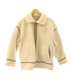 ナノユニバース nano universe ジャケット 上着 F アイボリー 長袖 ジップアップ 襟付き /JP