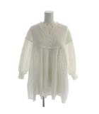 ドールアップウップス doll up oops カットソー 38 白 ホワイト 長袖 ニット切替 プリーツ /AP