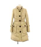 バーバリーブルーレーベル BURBERRY BLUE LABEL ダウンコート スタンドカラー ロング 裏地ノバチェック 40 ベージュ FRF09-588-40 /KH