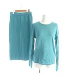 イエナ IENA セットアップ カットソー タイトスカート 青 ブルー ラウンドネック 長袖 /AP