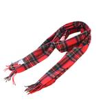 ジョンストンズオブエルガン Johnstons of Elgin マフラー フリンジ チェック柄 カシミヤ 赤 レッド タグ付き /BB