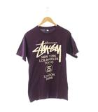 ステューシー STUSSY SP20 World Tour SP20 Tee Tシャツ S パープル ロゴプリント ラウンドネック 半袖 /JP