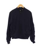 アディダス adidas ボンバージャケット ジップアップ 裏フリース 袖ギャザー M 紺 HS3407 /BM