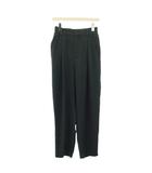 6 ROKU BEAUTY&YOUTH B&Y ロク ビューティーアンドユース GEORGETTE TUCK PANTS ジョーゼットタックパンツ スラックス ジップフライ ストレッチ 無地 34 緑 グリーン 8614-202-0300 /BB