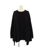 ミューズ ドゥーズィエム クラス MUSE de Deuxieme Classe CA12Gクルーネックワイドプルオーバー ニット 長袖 ワンカラー 無地 ウール カシミヤ混 F 黒 ブラック 17080500420030 /BB